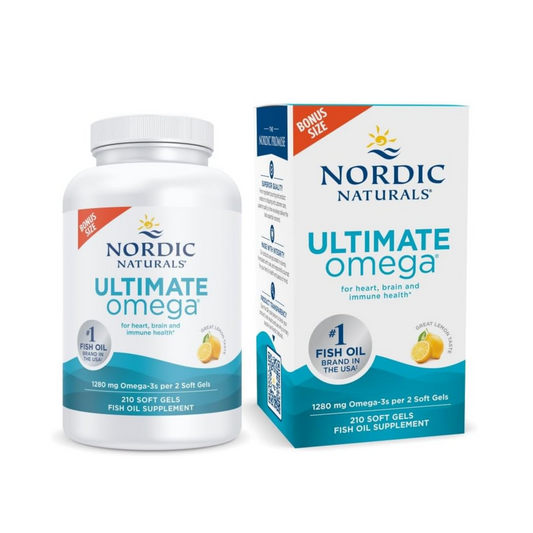 Nordic Naturals Ultimate Omega, 1280 mg Omega-3 Fish Oil, Lemon